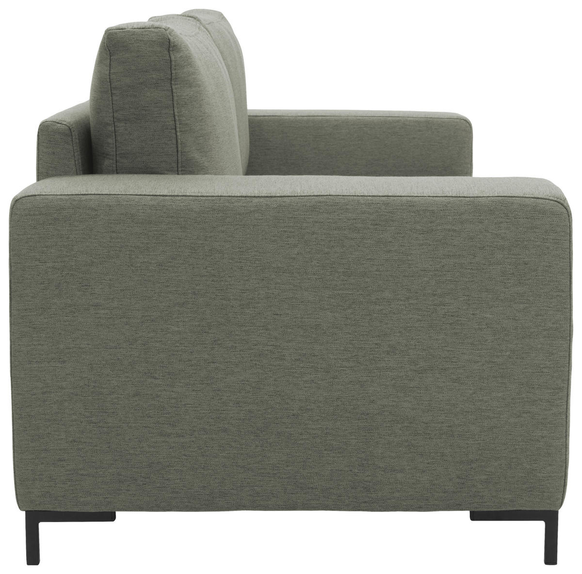BIGSOFA Webstoff Graubraun  - Graubraun/Schwarz, Design, Textil/Metall (242/88/88cm) - LOOKS by W.Joop