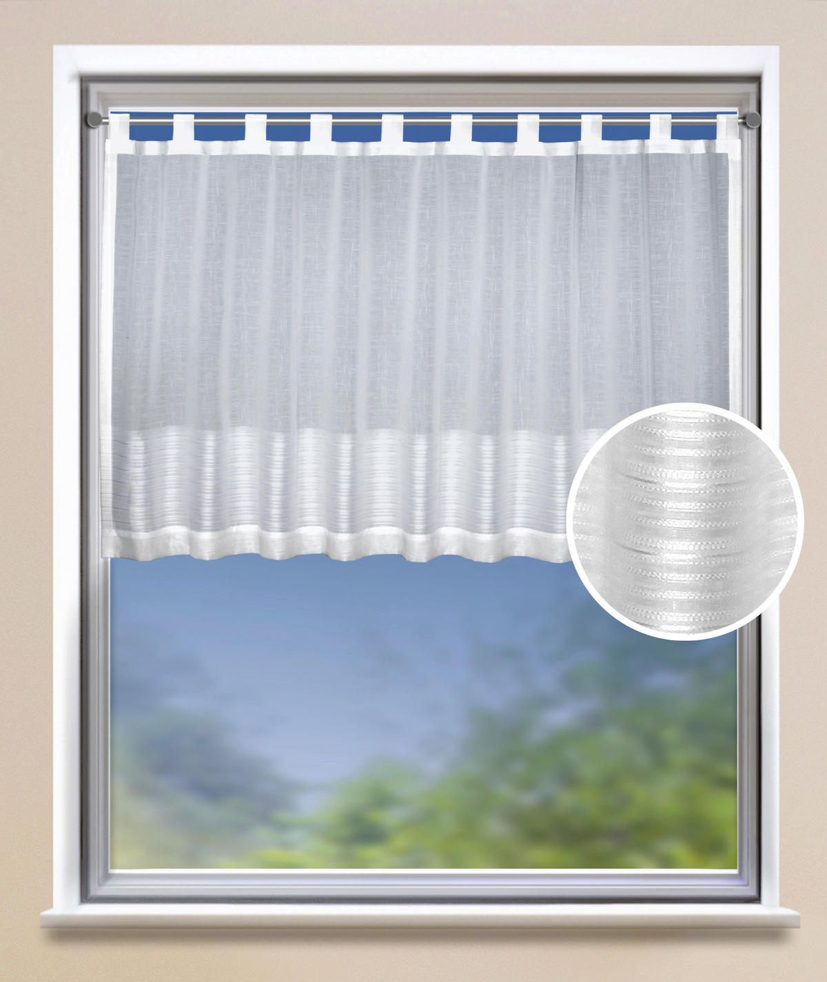 KURZGARDINE  140/80 cm  - Weiß, Basics, Textil (140/80cm)