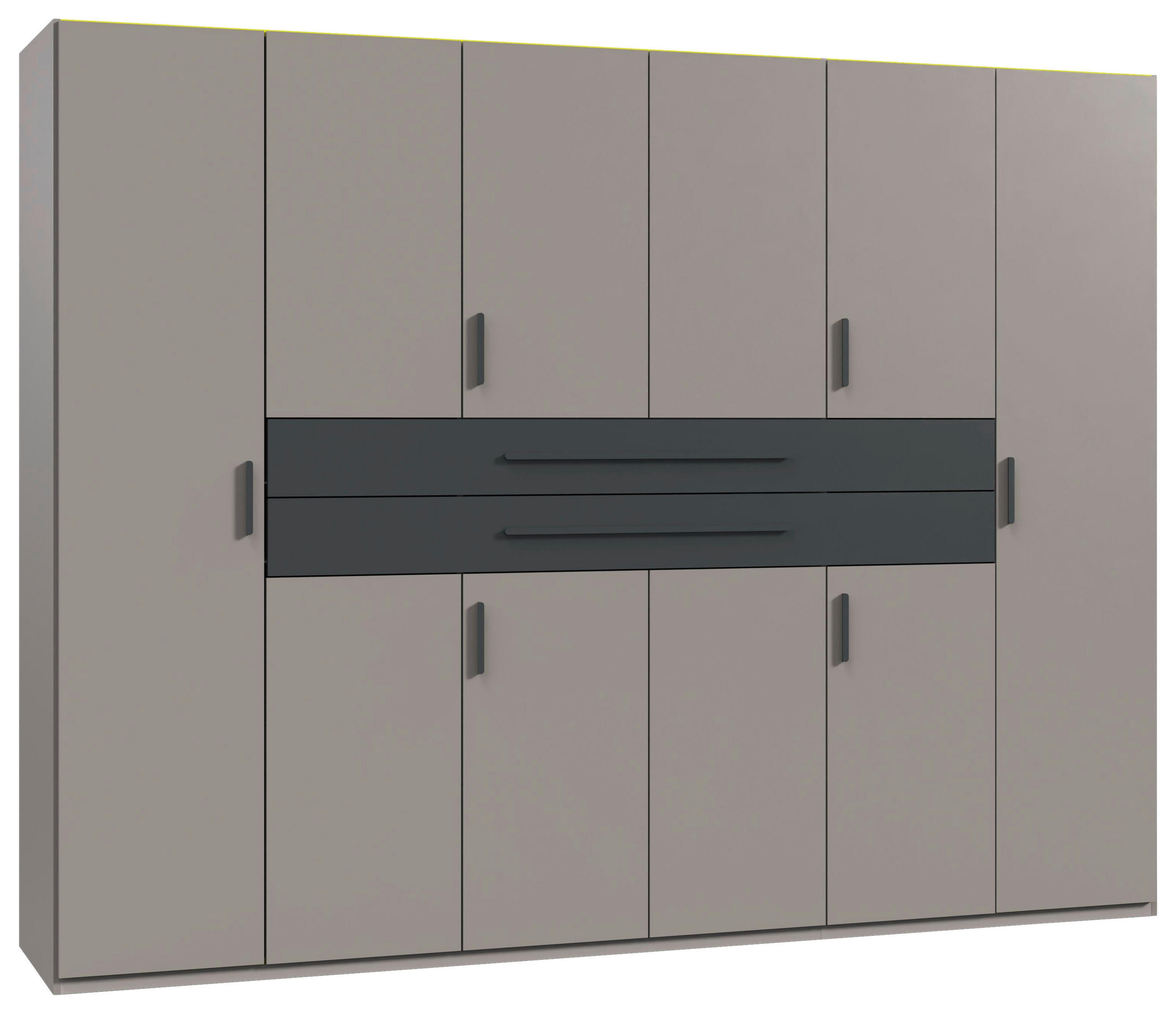 Boxxx Kleiderschrank Graphit, Grau, Sahara 270x208x65 cm