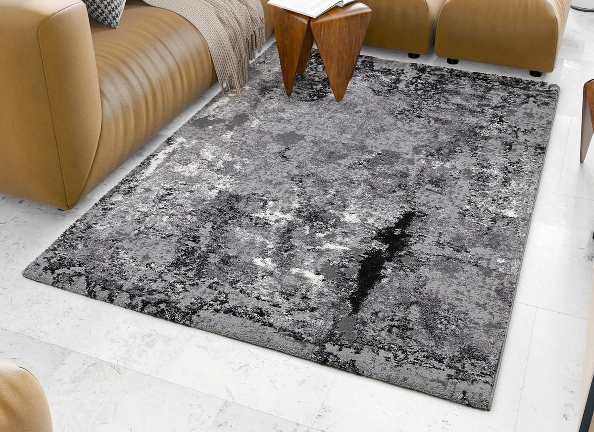 WEBTEPPICH 200/290 cm Timeline Quantum Grau, Hellgrau, Dunkelgrau  - Dunkelgrau/Hellgrau, Design, Textil (200/290cm) - Novel