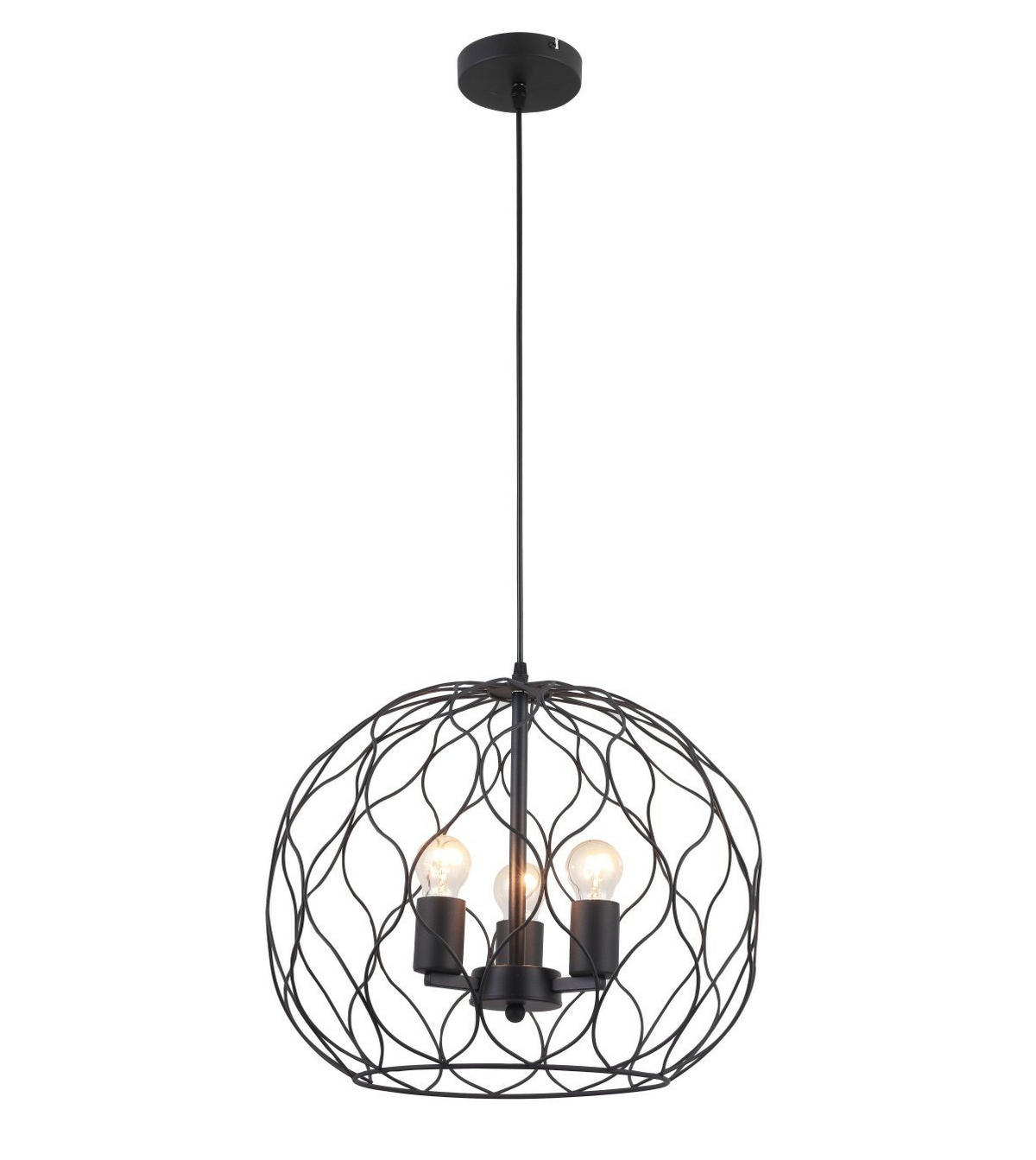 HÄNGELEUCHTE 45 cm  - Schwarz, Trend, Metall (45cm) - Marama