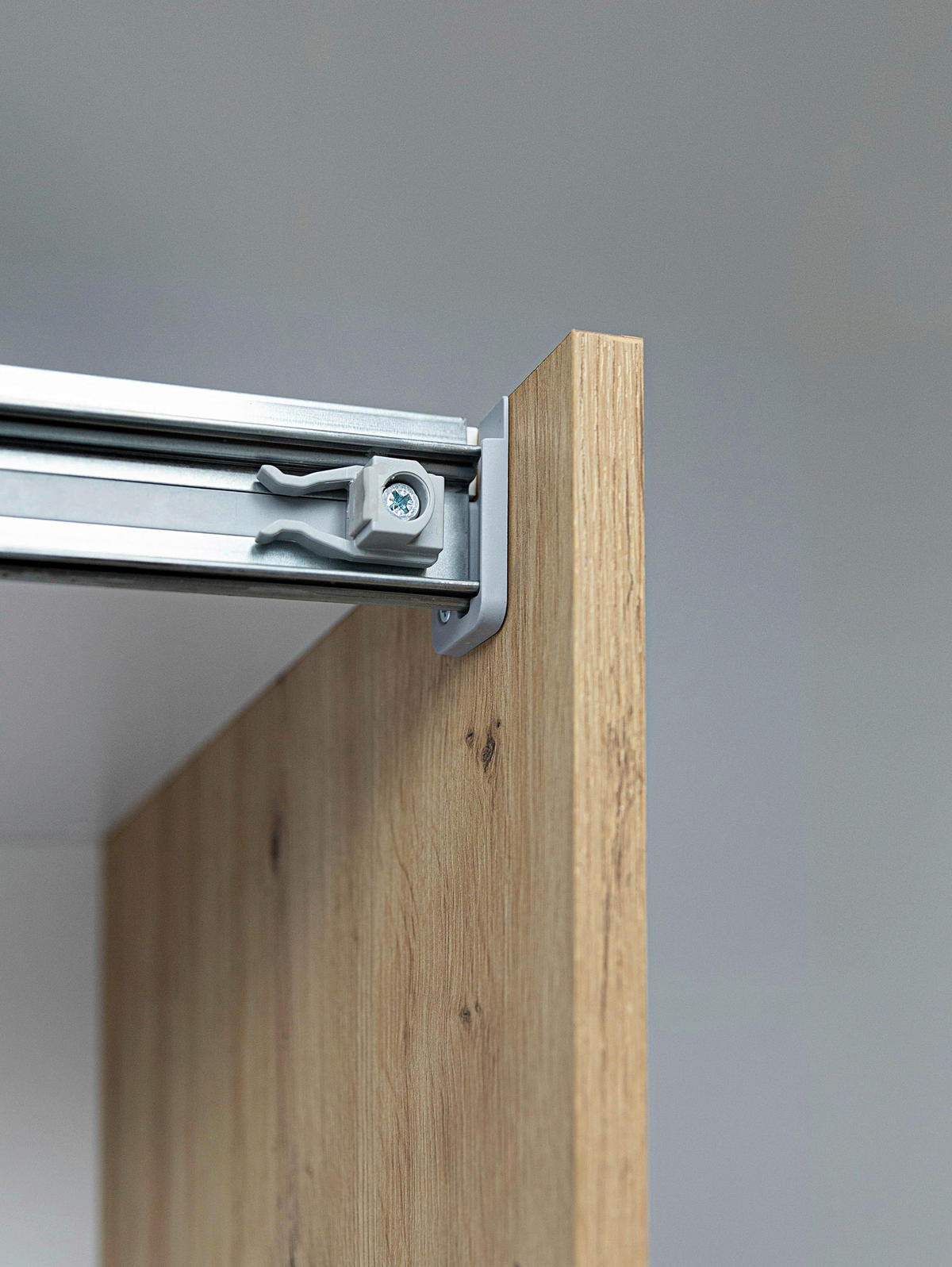 SCHIEBETÜRENSCHRANK 2-türig Eiche Artisan  - Schwarz/Eiche Artisan, MODERN, Holzwerkstoff/Metall (215/205/61,5cm) - Boxxx