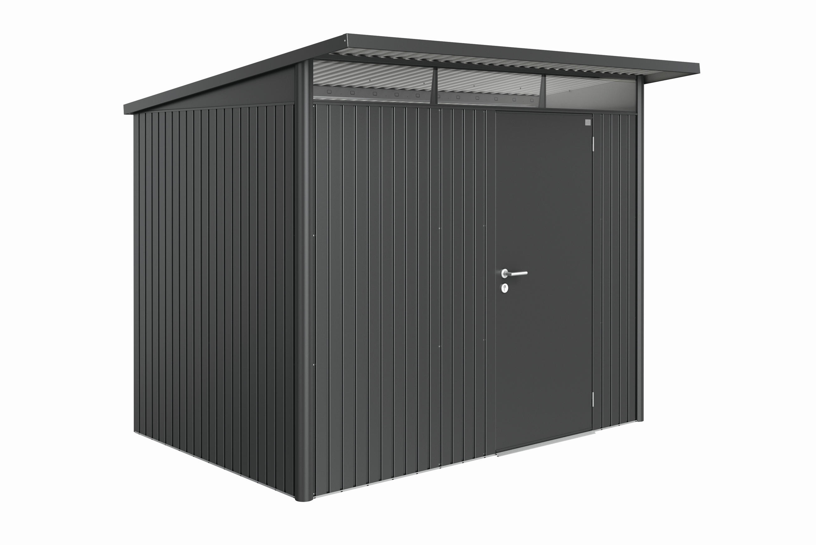 GERÄTEHAUS 260/218/220 cm  - Dunkelgrau, Basics, Metall (260/218/220cm) - Biohort