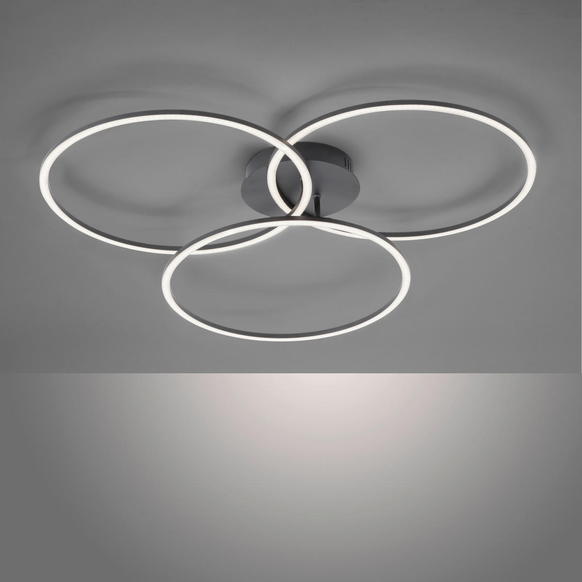 LED-DECKENLEUCHTE 79/76/9 cm   - Schwarz, Design, Kunststoff/Metall (79/76/9cm)