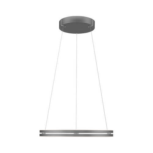 Thumbnail - Neuhaus Pure Led-Hängeleuchte Pure-Loop, Grau, Metall, Kunststoff, F, 70.1x40-350x70.1 cm, Farbtemperaturwechsler, Lampe...