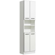 HOCHSCHRANK - Anthrazit/Weiß, KONVENTIONELL, Glas/Holzwerkstoff (50/195,5/33cm) - Xora