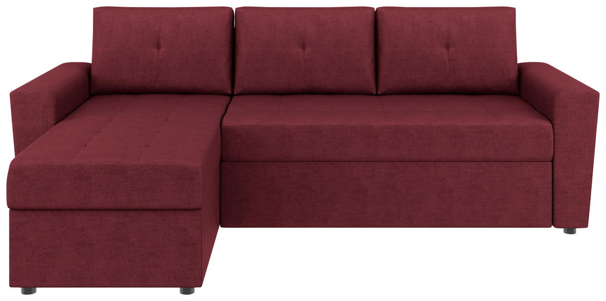 ECKSOFA TERMOLI Rot Jacquard  - Rot/Schwarz, Design, Kunststoff/Textil (231/155cm) - MID.YOU