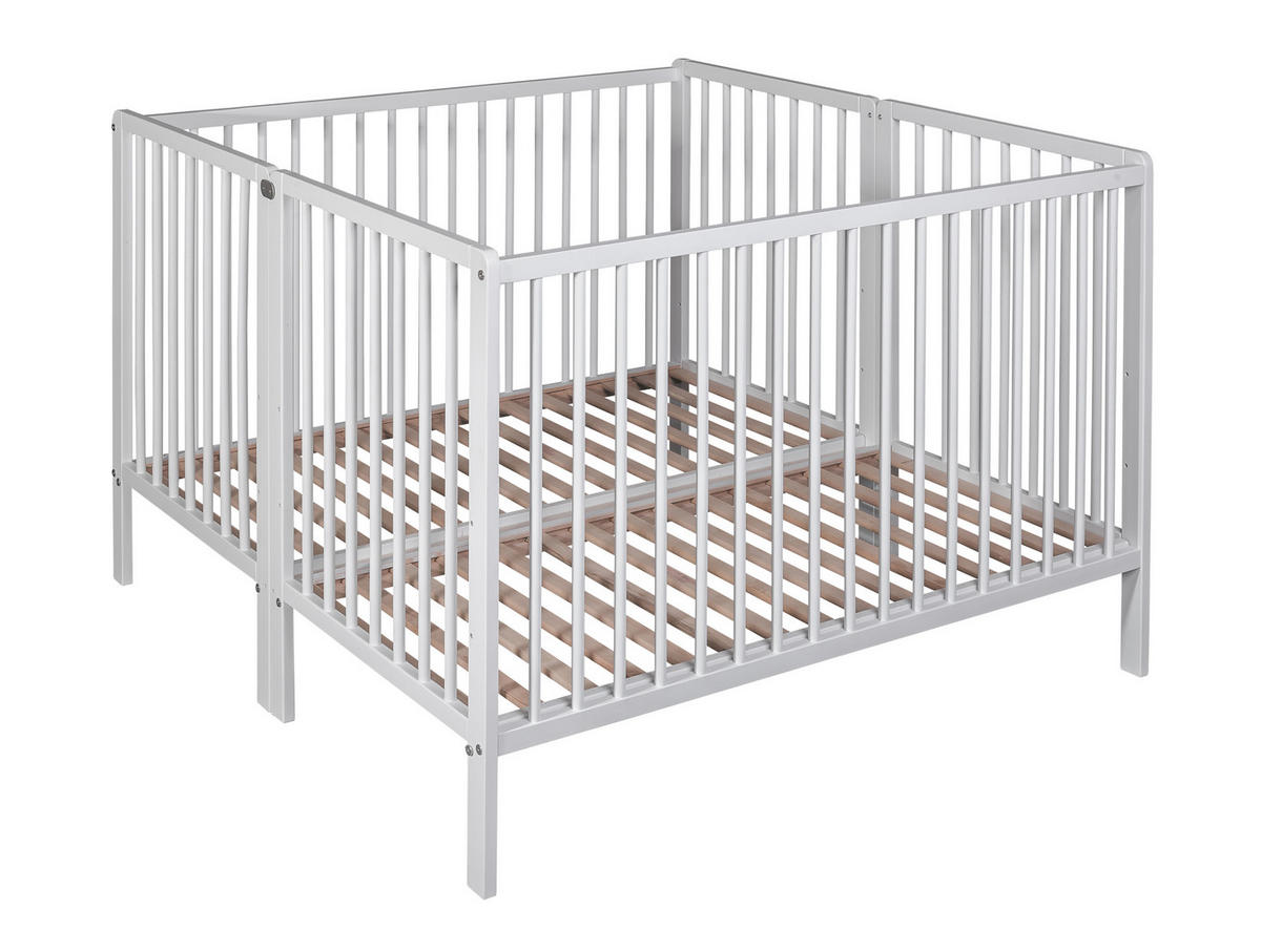 UMBAUSET ZWILLINGSBETT  - Naturfarben, Basics, Holz/Textil (120/3/5cm) - My Baby Lou