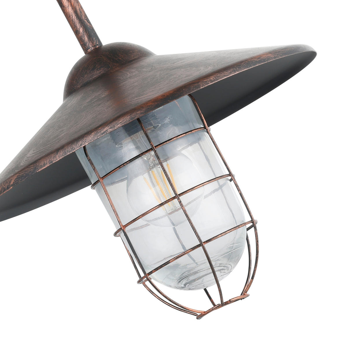 AUßENLEUCHTE Melgoa 25/38/30 cm  - Klar/Zinkfarben, KONVENTIONELL, Glas/Metall (25/38/30cm) - Eglo