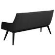 SITZBANK 160/89,5/64 cm  in Schwarz  - Schwarz, Design, Leder/Holz (160/89,5/64cm) - Novel