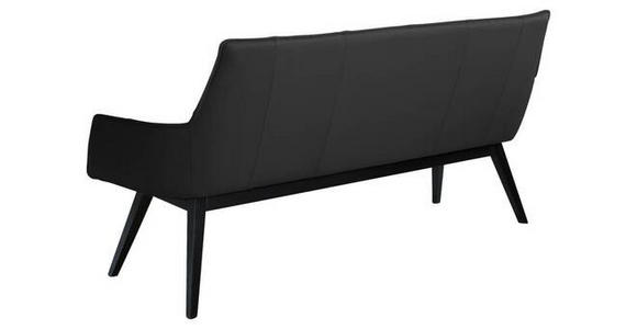 SITZBANK 160/89,5/64 cm in Schwarz - Schwarz, Design, Leder/Holz (160/89,5/64cm) - Novel