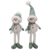 SCHNEEMANN - Weiß/Grün, LIFESTYLE, Textil (16/65/11cm) - X-Mas