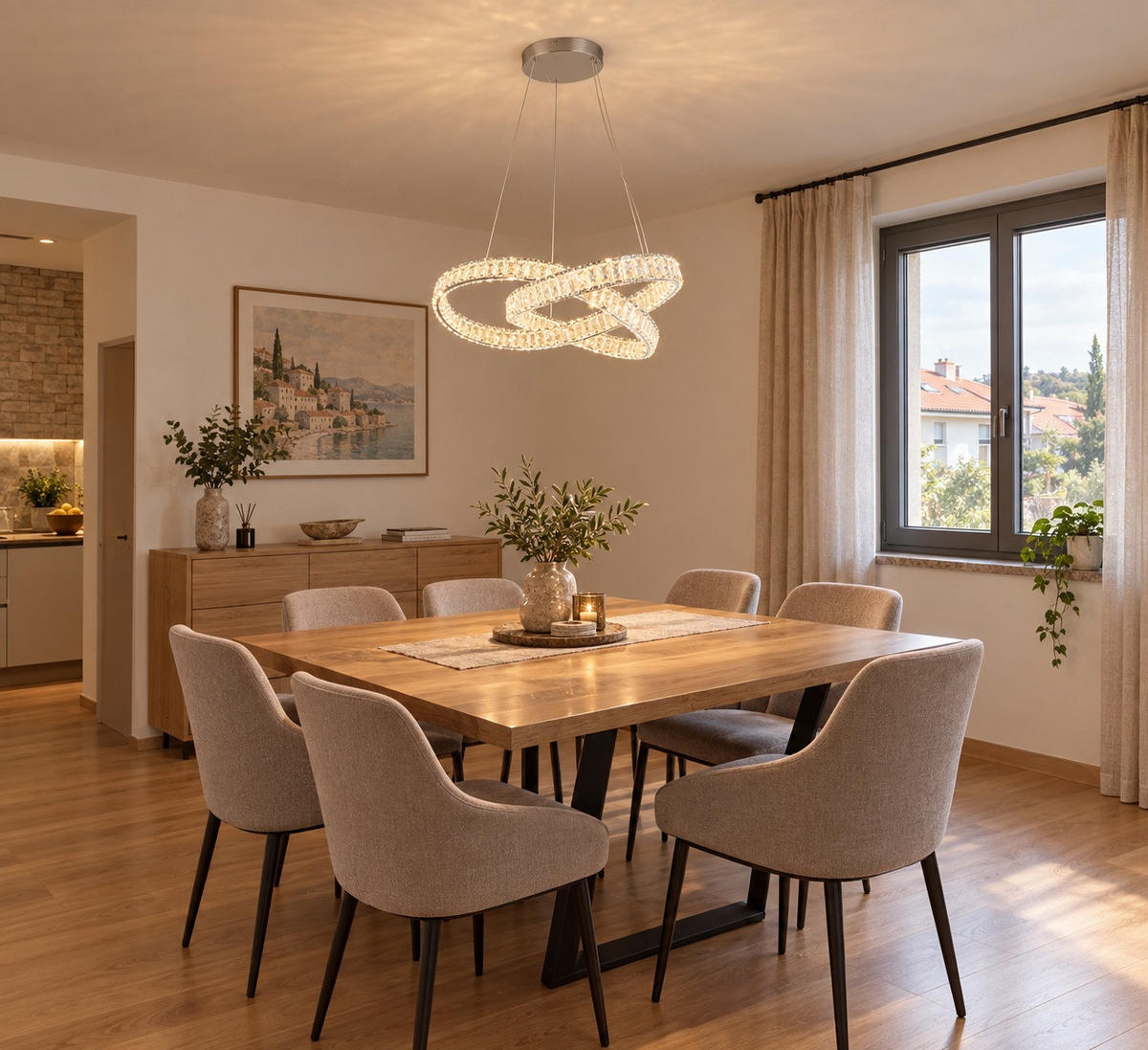 LED-HÄNGELEUCHTE 78/120 cm  - Chromfarben, KONVENTIONELL, Glas/Metall (78/120cm) - Glandor