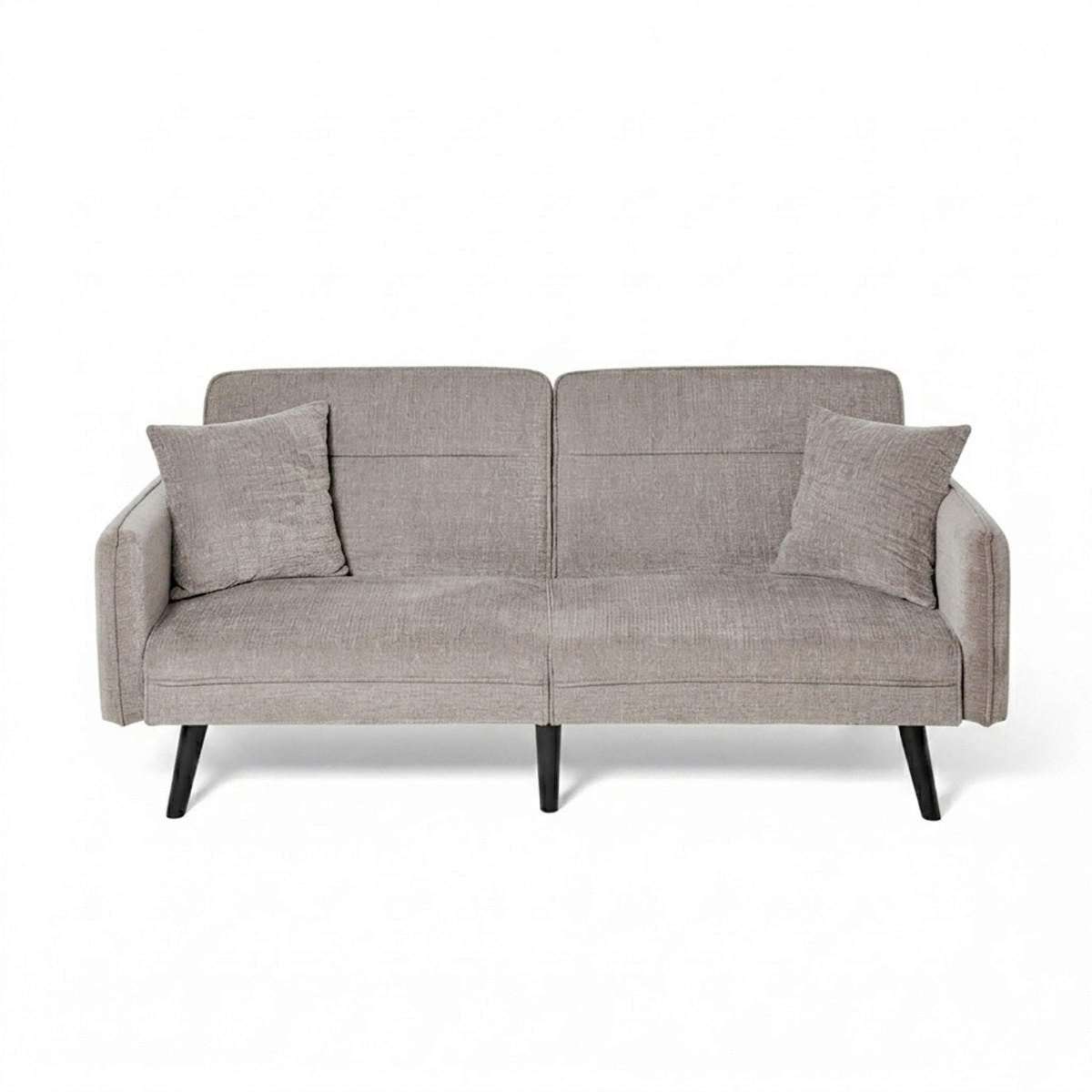 SCHLAFSOFA CHILLAX LINE EU in Bouclé Grau  - Schwarz/Grau, MODERN, Holz/Textil (191/83/84cm) - MID.YOU