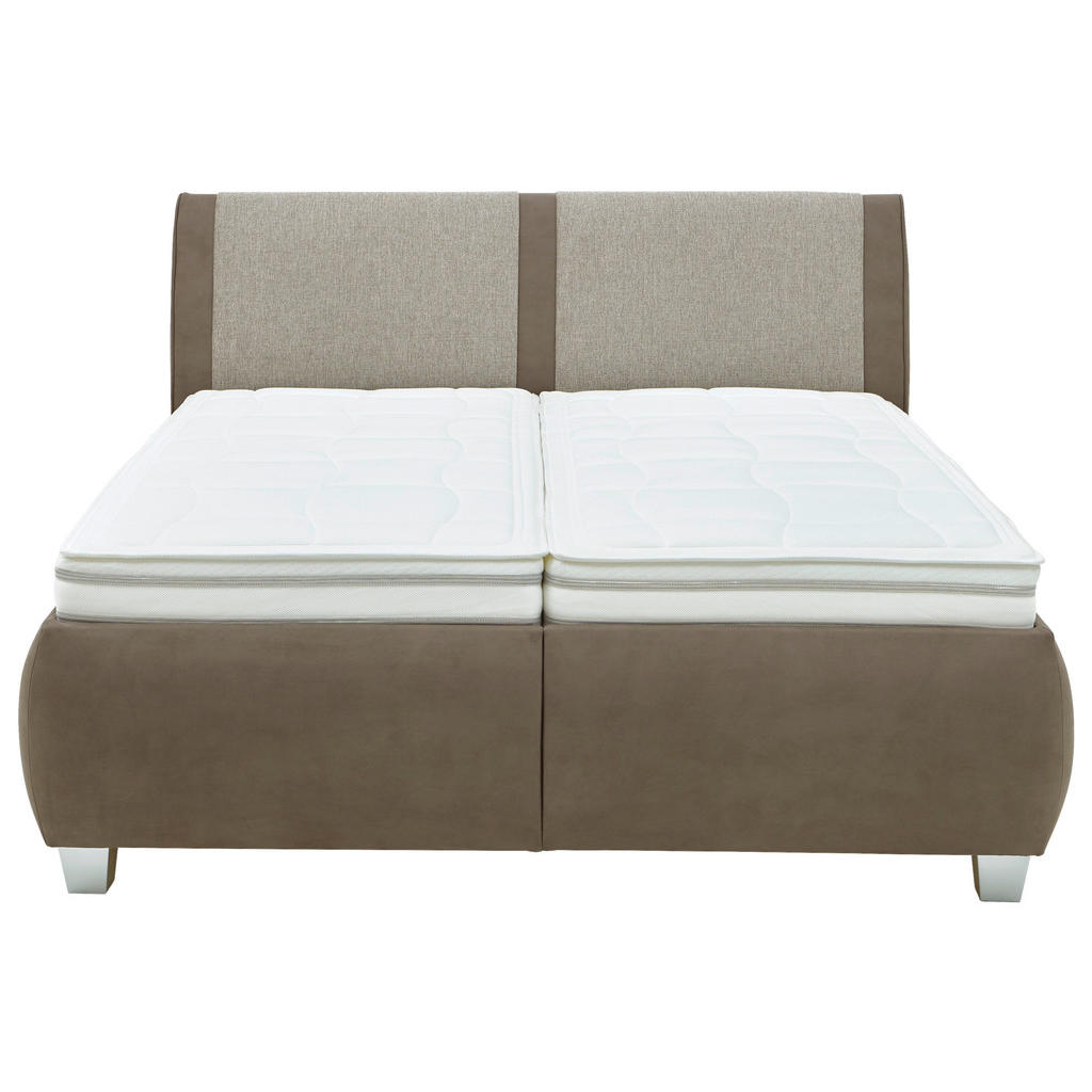 Thumbnail - Beldomo - Sleep Polsterbett, Braun, Dunkelbraun, Graubraun, Textil, H3 + H4, Höhe ca. 24 cm, 180x200 cm, Goldenes M, Mad...