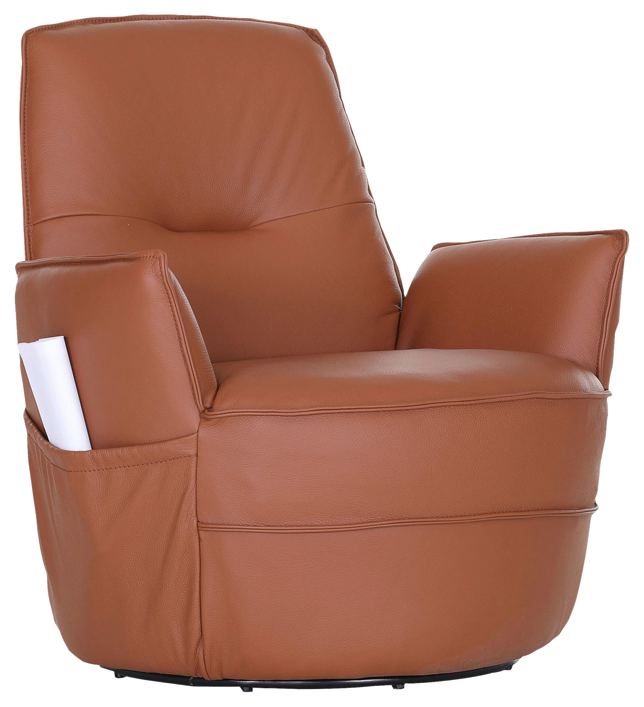 XXL-SESSEL in Braun  - Braun, Design, Leder/Metall (83/90/85cm) - Landscape
