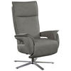 FERNSEHSESSEL in Grau  - Edelstahlfarben/Grau, Modern, Leder/Metall (77/116/80cm) - Livetastic