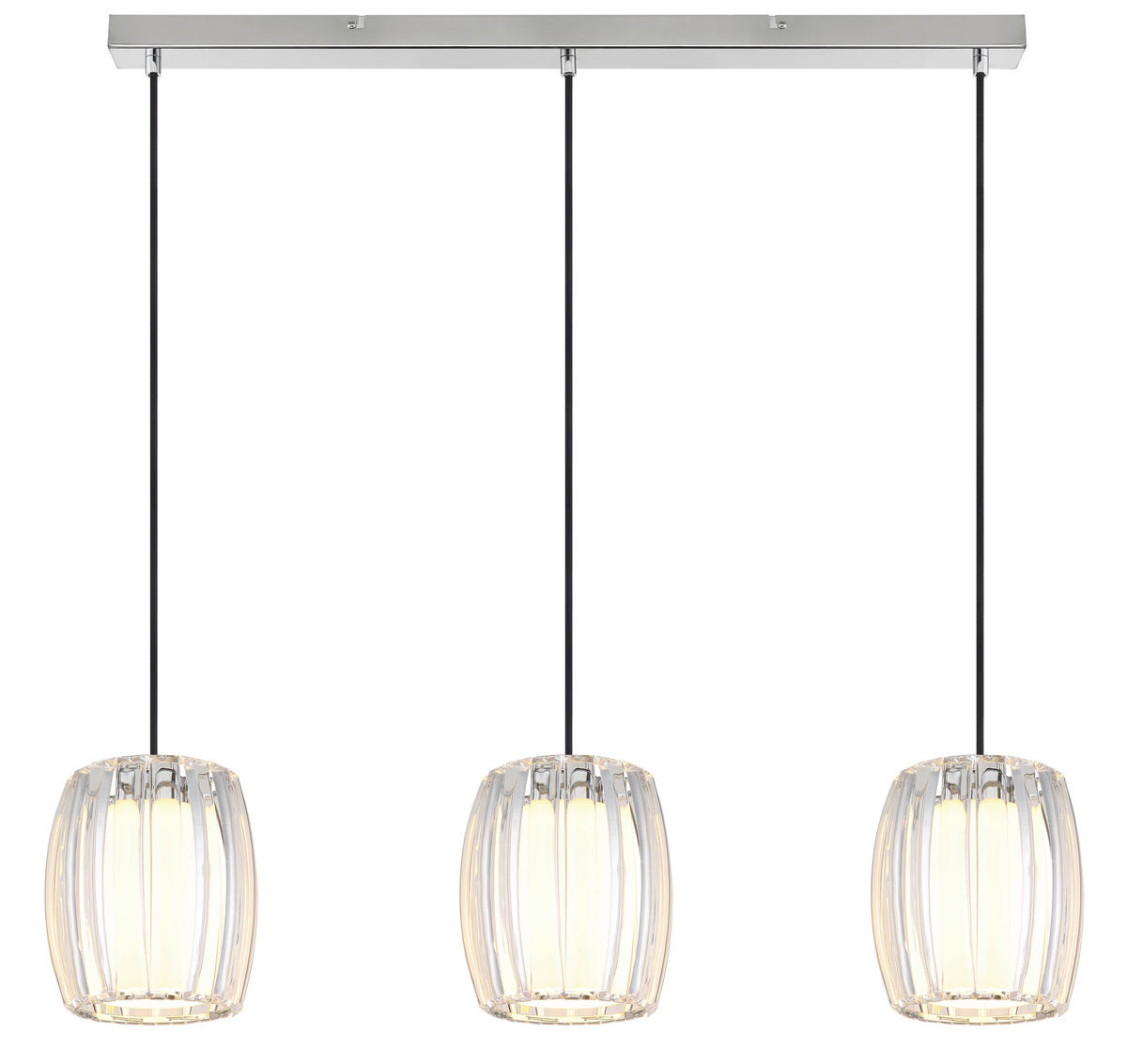 HÄNGELEUCHTE 86/18/120 cm  - Klar/Opal, Design, Glas/Kunststoff (86/18/120cm) - Globo