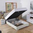 BOXBETT 140/200 cm in Ecru - Chromfarben/Ecru, KONVENTIONELL, Kunststoff/Textil (140/200cm) - Carryhome