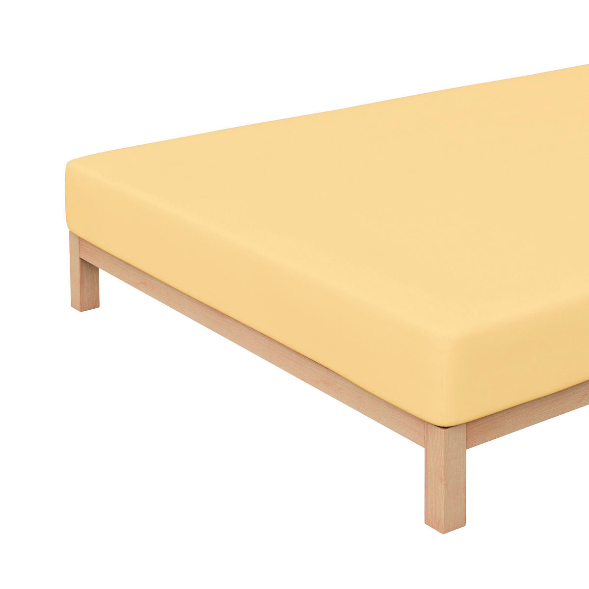 SPANNLEINTUCH 90-100/190-220 cm Jersey  - Gelb, Basics, Textil (90-100/190-220cm) - Schlafgut