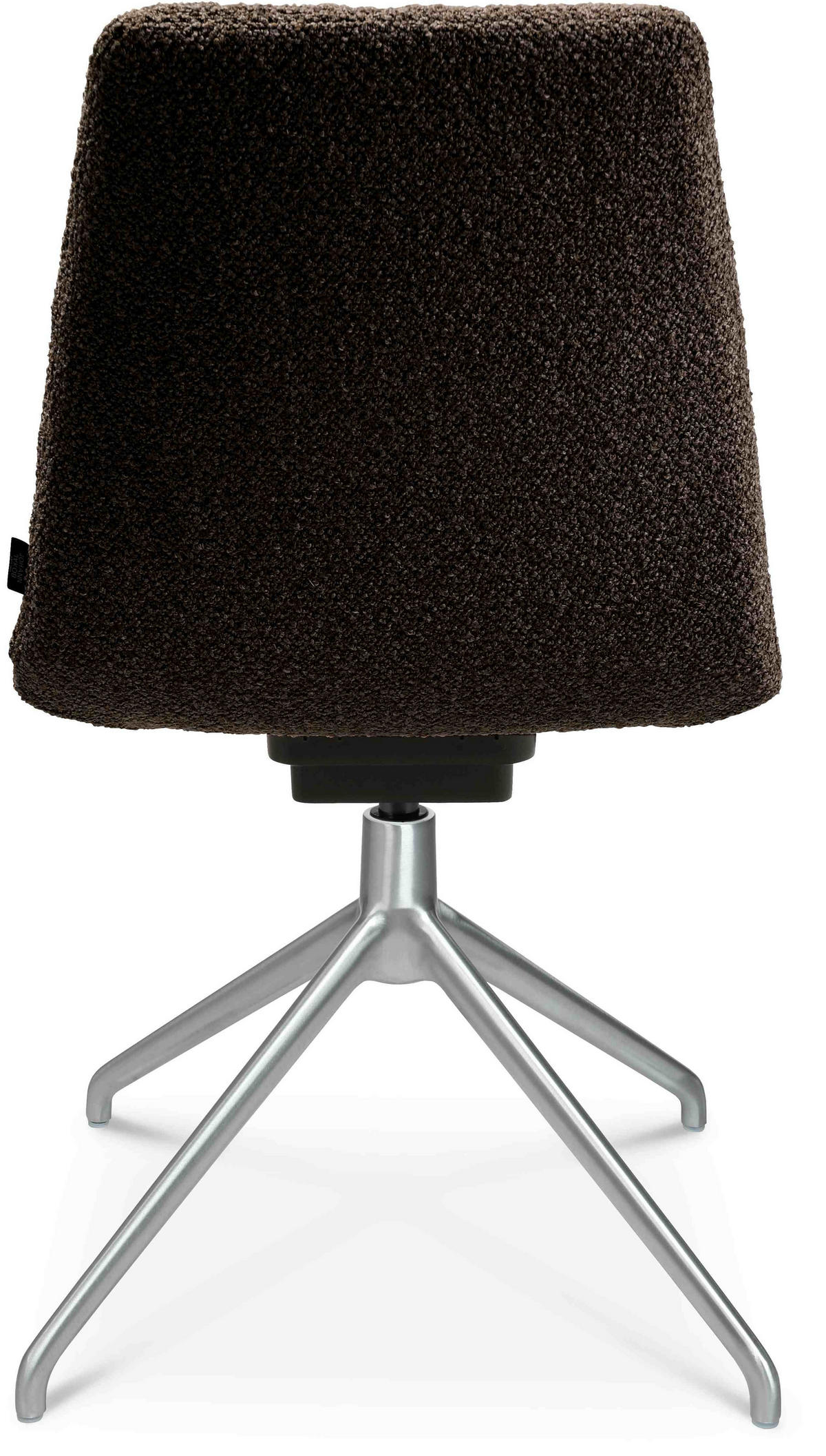 STUHL  in Aluminium Flachgewebe  - Dunkelbraun, Design, Textil/Metall (46/81,5-84,5/55cm) - Johann Jakob