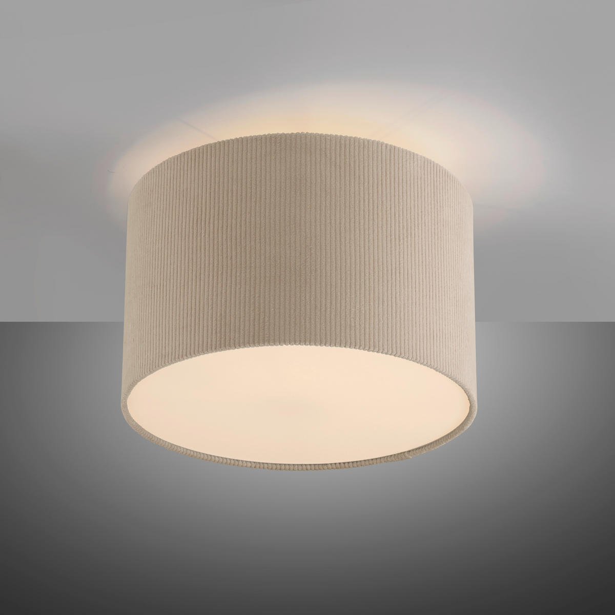 LED PLAFONJERA Duro  - bež, Osnovno, drvo/metal (35/23cm)