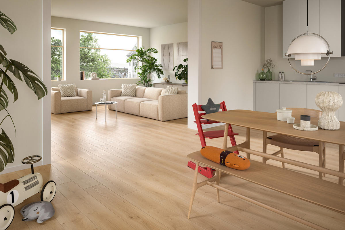 LAMINATBODEN Pinot Eiche EGGER Nature Sense Aqua  per  m² - Eichefarben/Beige, KONVENTIONELL, Holzwerkstoff (129.2/19.3/1cm) - Egger Holzwerkstoffe