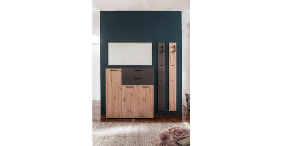 GARDEROBE 4-teilig in 180/200/38 cm - Eichefarben/Braun, KONVENTIONELL, Holzwerkstoff (180/200/38cm) - Moderano