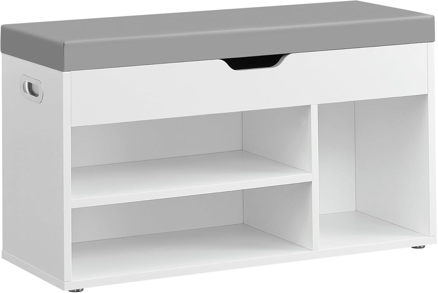 GARDEROBENBANK Vasagle  in 80/44/30 cm  - Hellgrau/Schwarz, Trend, Textil (80/44/30cm) - Boxxx