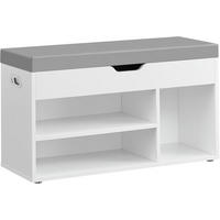 GARDEROBENBANK Vasagle  in 80/44/30 cm  - Hellgrau/Schwarz, Trend, Textil (80/44/30cm) - Boxxx