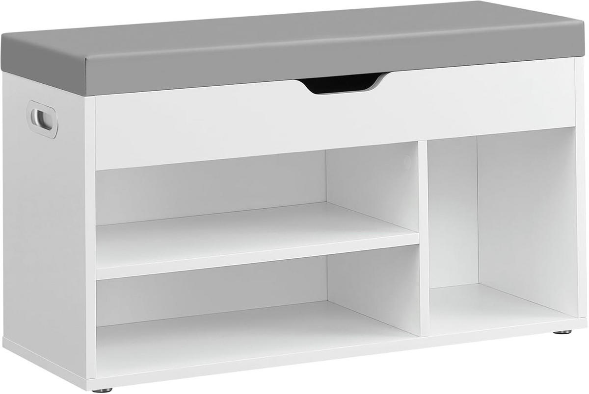 GARDEROBENBANK Vasagle  in 80/44/30 cm  - Hellgrau/Schwarz, Trend, Textil (80/44/30cm) - Boxxx