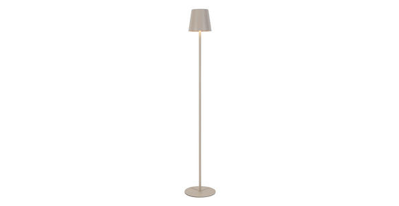 AKKU-STEHLEUCHTE 22/130 cm - Sandfarben, Design, Kunststoff/Metall (22/130cm) - Novel