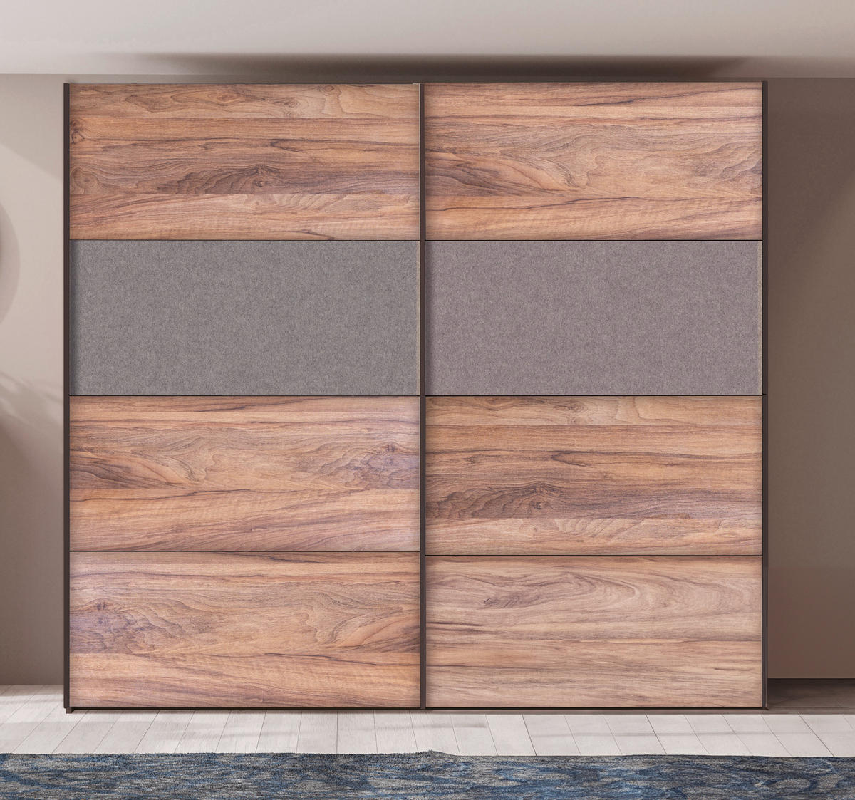 OMARA Z DRSNIMI VRATI,  - Moderno, kovina/leseni material (250/223/60cm) - Hom`in