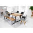 SITZBANK 200/44/40 cm in Eichefarben, Schwarz - Eichefarben/Schwarz, Natur, Holz/Metall (200/44/40cm) - Landscape SITZBANK 200/44/40 cm in Eichefarben, Schwarz - Eichefarben/Schwarz, Natur, Holz/Metall (200/44/40cm) - Landscape