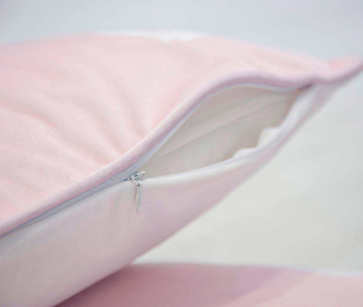 KISSENHÜLLE 50/50 cm  - Rosa/Weiß, KONVENTIONELL, Textil (50/50cm) - Bench