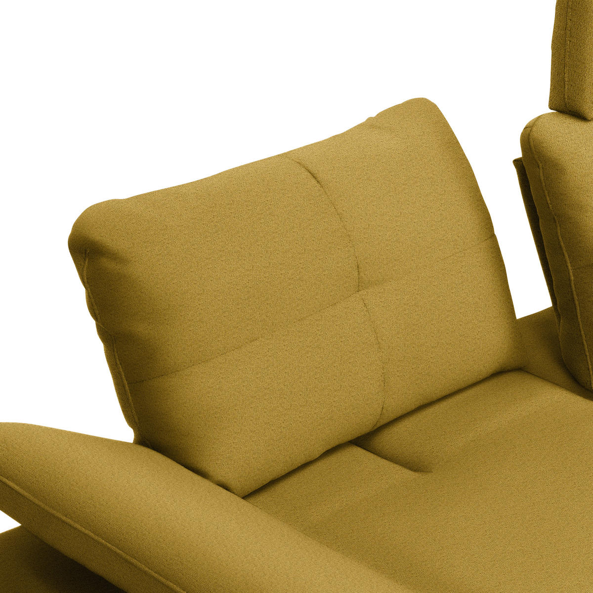 ECKSOFA in Webstoff Gelb, Hellgrün  - Gelb/Schwarz, Design, Textil/Metall (301/179cm) - Chilliano