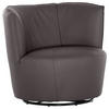 COCKTAILSESSEL Echtleder Dunkelbraun    - Dunkelbraun/Schwarz, Design, Leder (93/83/88cm)