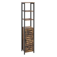 REGÁL, hnedá, čierna, uhlíková oceľ, 37/167/30 cm - hnedá/čierna, Trend, kov/kompozitné drevo (37/167/30cm) - Boxxx