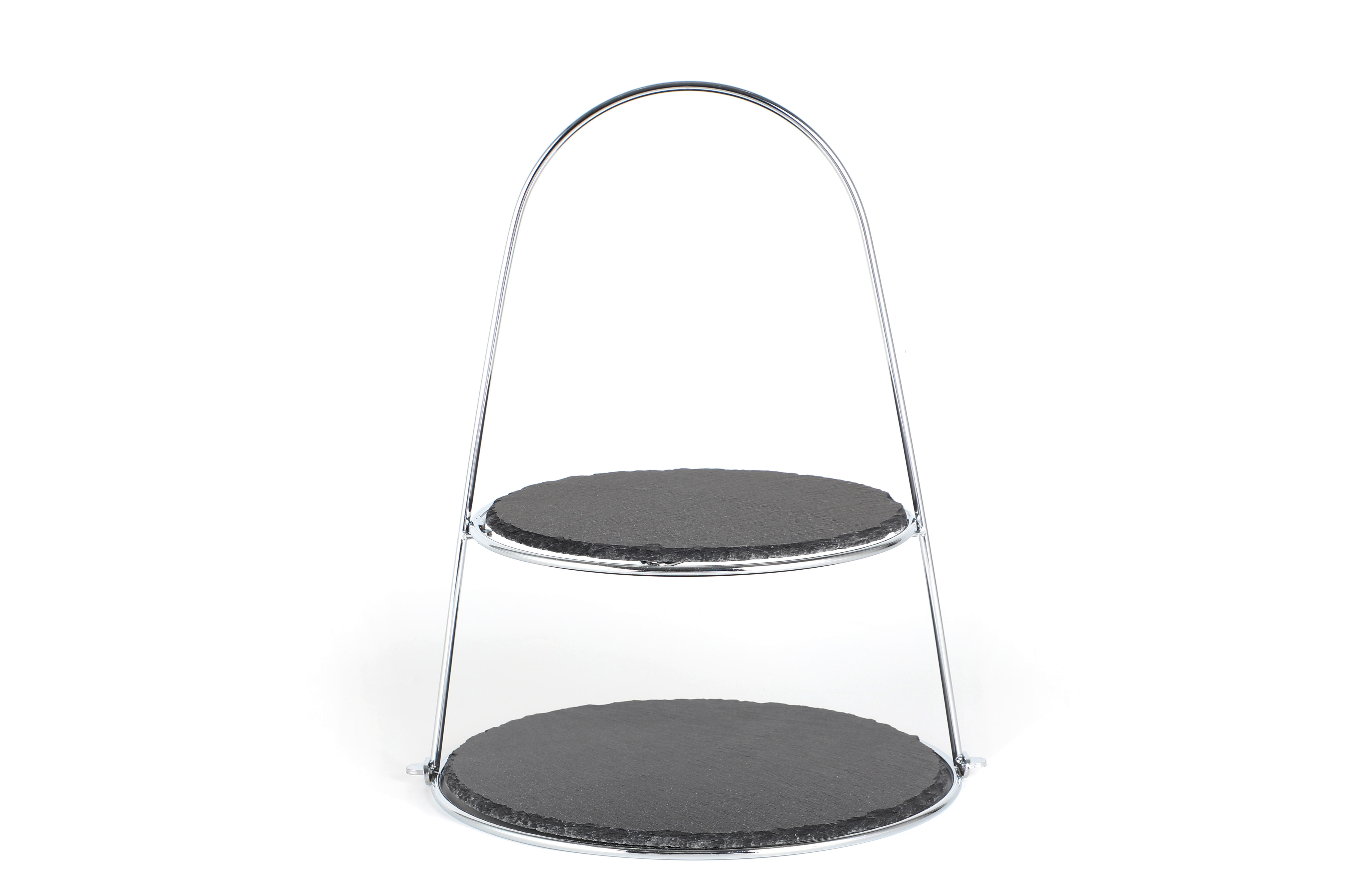 CUPCAKE-STÄNDER 2-stöckig - Silberfarben, Basics, Stein/Metall (24/29/40cm) - Echtwerk
