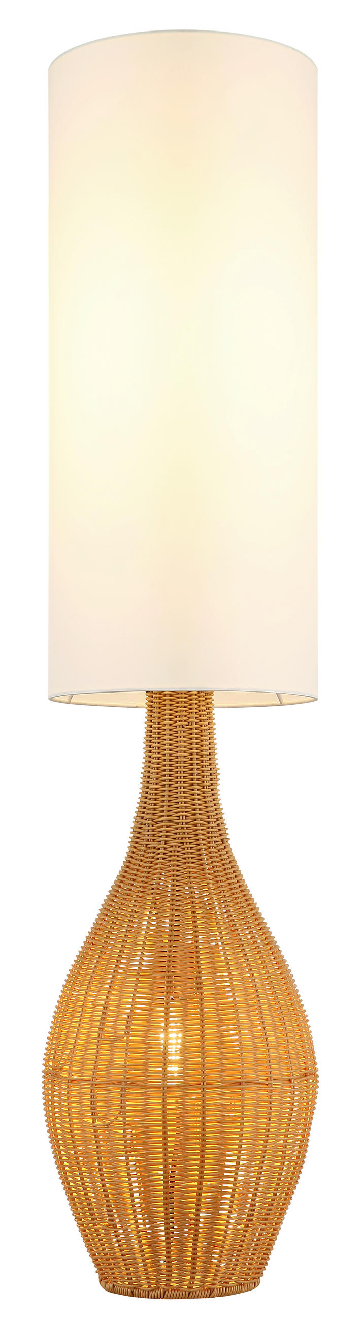 STOJACÍ LAMPA, 27/125 cm  - bílá/černá, Lifestyle, textil/plast (27/125cm)