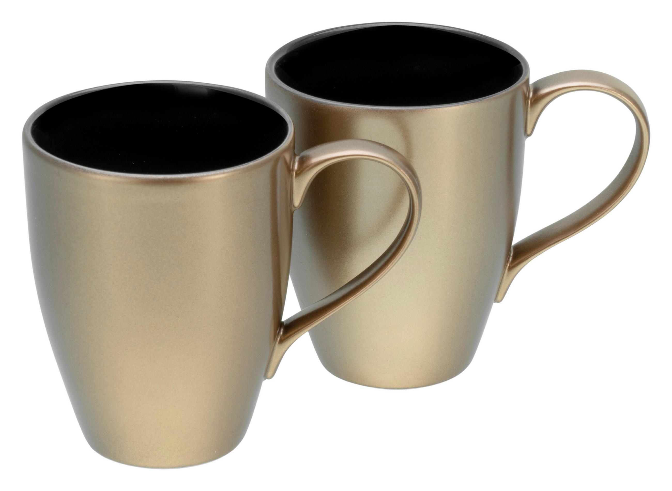 TASSENSET Golden Days black 2-teilig  - Goldfarben/Schwarz, Basics, Keramik - Creatable
