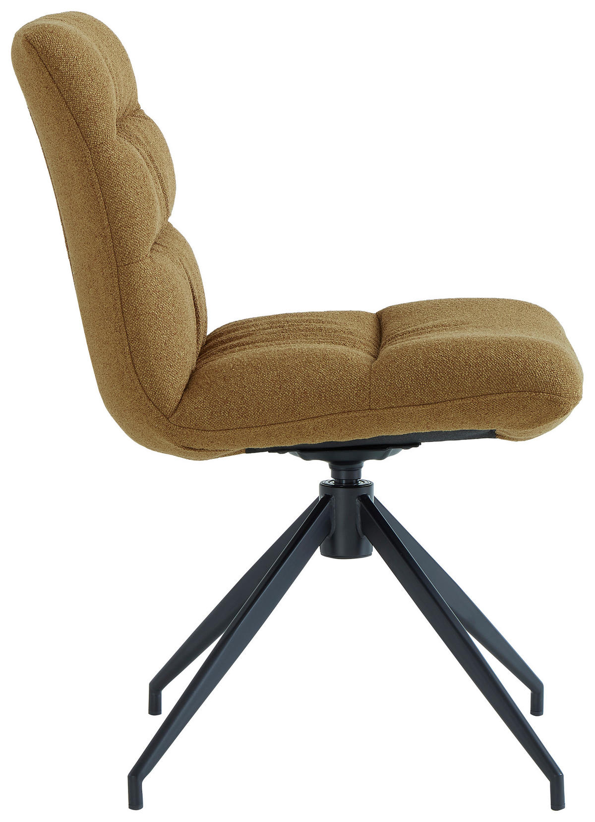 STUHL - Karamell/Schwarz, Design, Textil/Metall (51/86/64cm) - Dieter Knoll