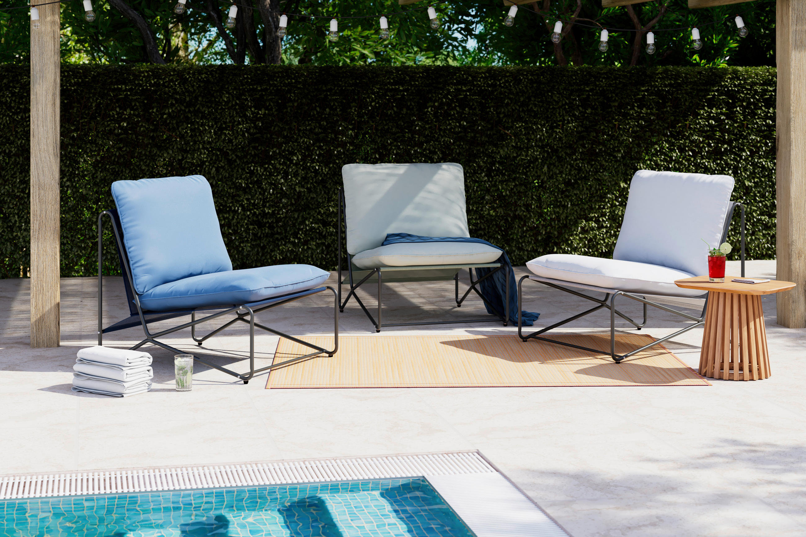 LOUNGESESSEL  - Anthrazit/Schwarz, Modern, Kunststoff/Textil (75/76/89cm) - Ambia Garden