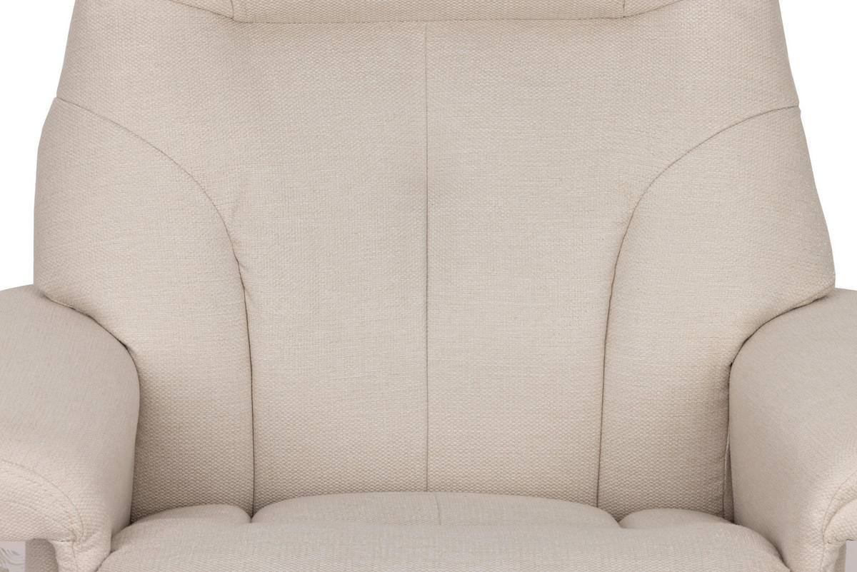 RELAXSESSELSET Webstoff    - Creme/Naturfarben, Design, Holz/Textil (80/109/79cm) - Livetastic