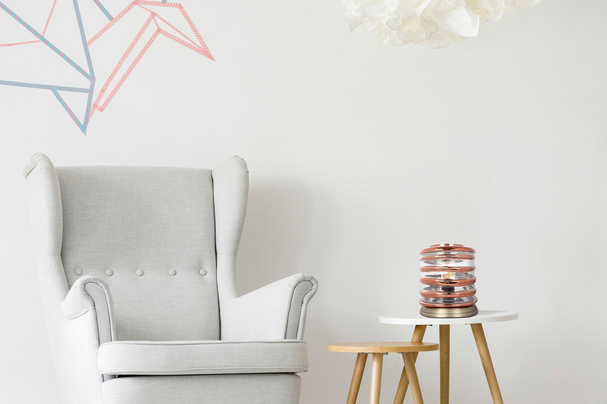 TISCHLEUCHTE 20/20/21 cm   - Champagner/Kupferfarben, Basics, Glas/Metall (20/20/21cm) - Kayoom