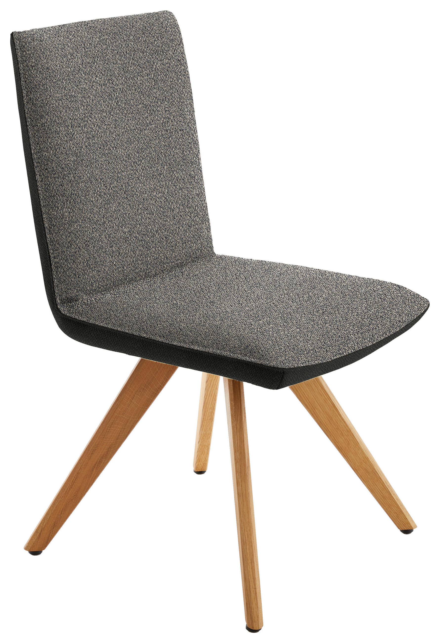 STUHL in Holz, Textil Anthrazit, Grau  - Eichefarben/Anthrazit, Design, Holz/Textil (48/91/63cm) - Koinor