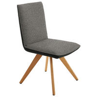 STUHL  in Flachgewebe  - Eichefarben/Anthrazit, Design, Holz/Textil (48/91/63cm) - Koinor