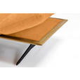 ECKSOFA in Flachgewebe Currygelb  - Currygelb/Schwarz, Design, Holz/Textil (159/314cm) - Dieter Knoll