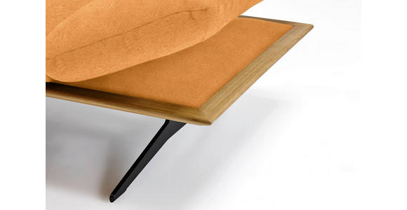 ECKSOFA in Flachgewebe Currygelb 159/314 cm - Currygelb/Schwarz, Design, Holz/Textil (159/314cm) - Dieter Knoll