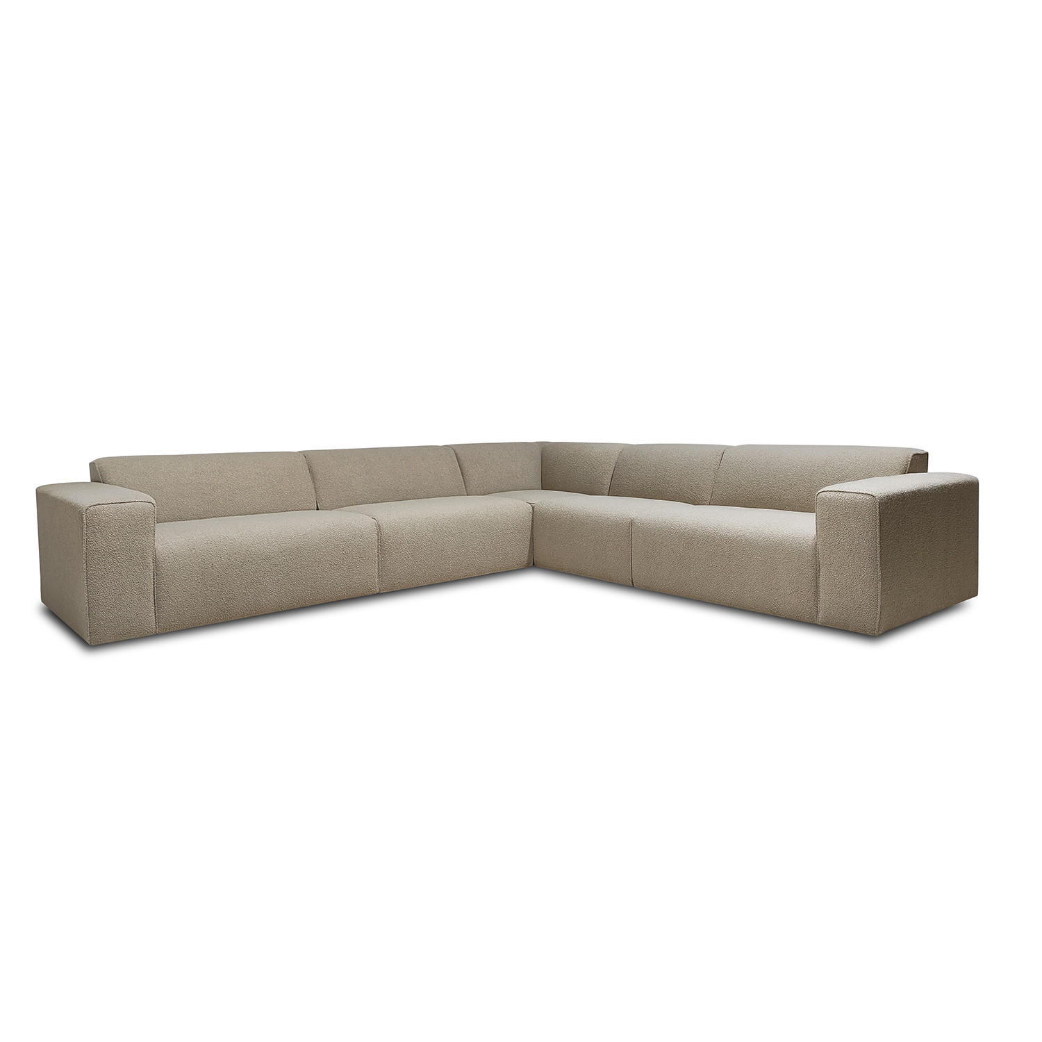 SOFFMODUL i teddy tyg beige  - beige/svart, Klassisk, metall/trä (96/70/96cm) - Niels Andersson